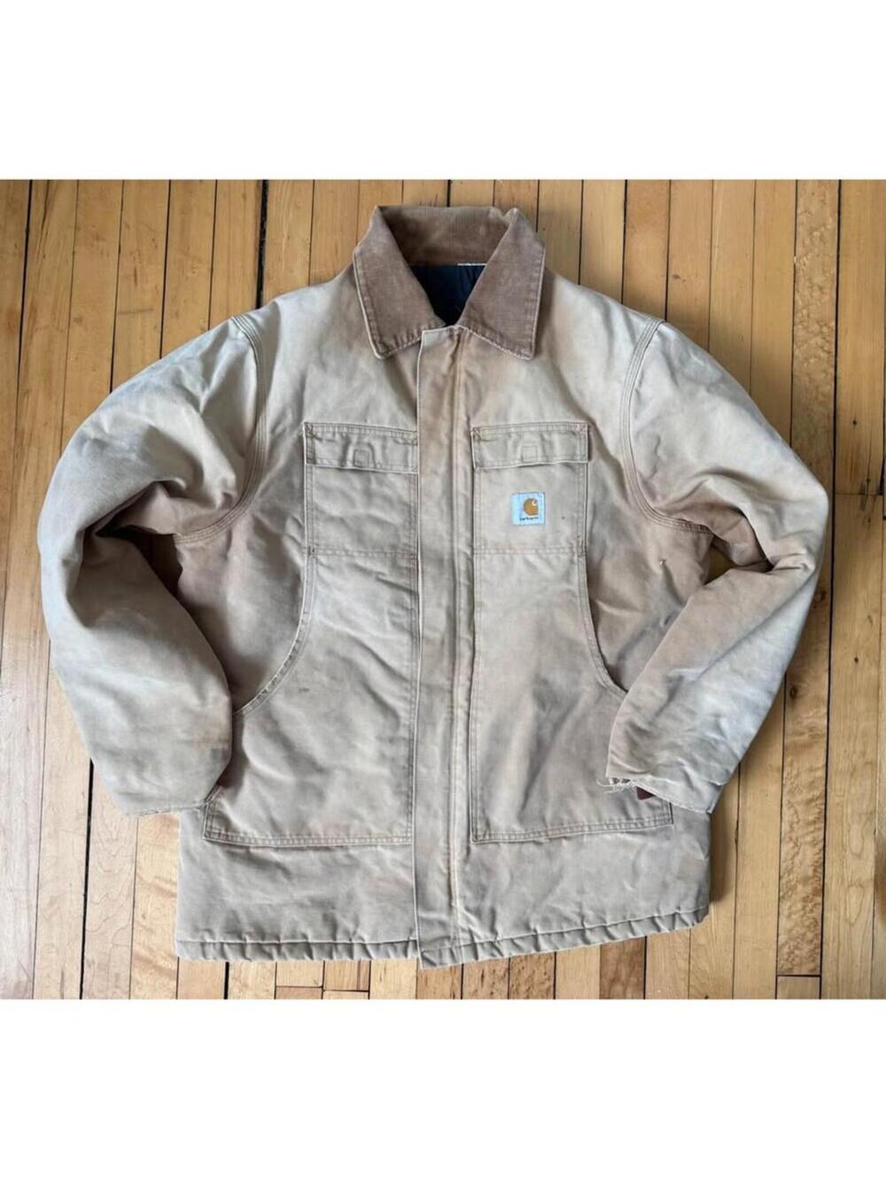 Vintage Carhartt Duck Chore Jacket XXL faded worn workwear